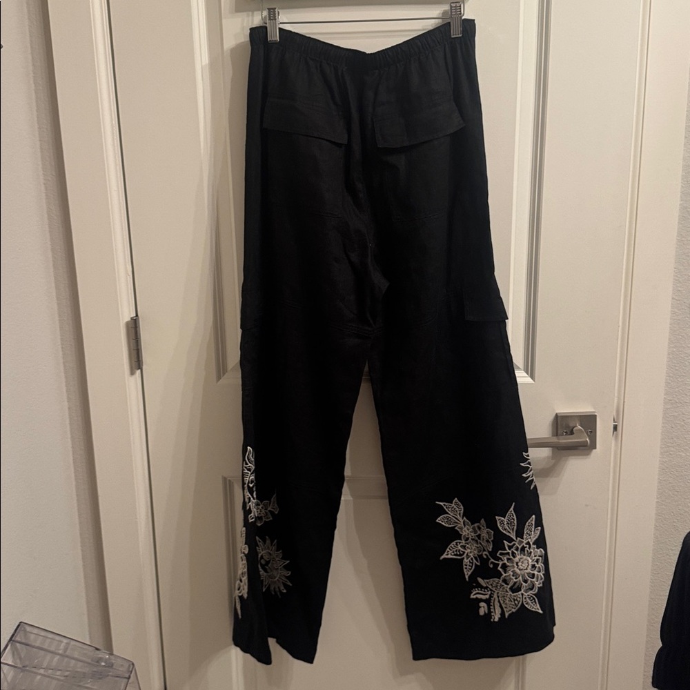 Johnny Was JW Los Angeles Addison Wide Leg Drawstring Pants Small NWT - Picture 10 of 10